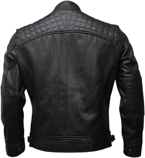 The Jamil Genuine Leather Jacket for Men, Black Leather Jacket for Men, Fashion Jacket for Men, Biker Leather Jacket for Men