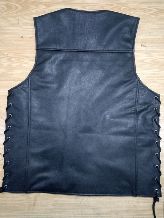 Premium Genuine Leather Vest for Biker, Leather Vest for Men, Western Leather Vest