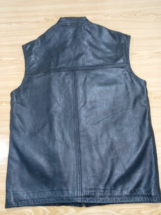 Premium Genuine Leather Vest with All Pocket, Leather Vest for Men, Leather Vest for Biker, Western Leather Vest