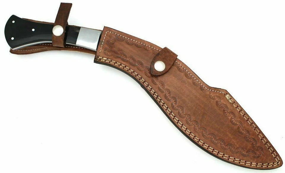 Custom Handmade Carbon Steel Blade Bowie Machete Kukri Hunting Knife Camping
