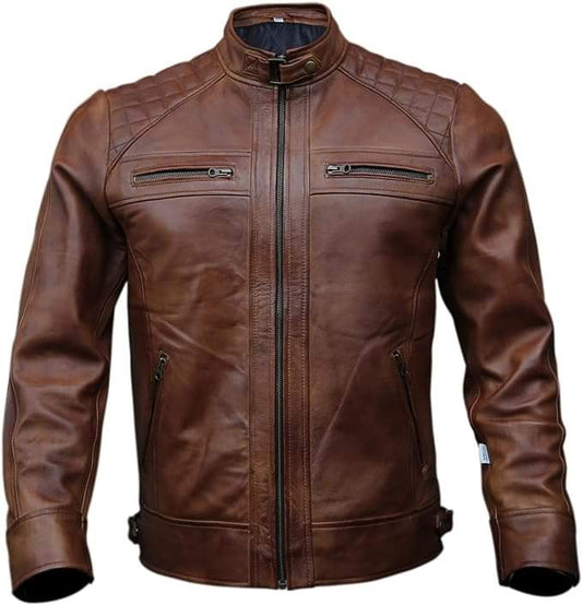 The Jamil Genuine Leather Jacket for Men, Fashion Jacket for Men, Biker Jacket Vintage Jacket, Gift for him