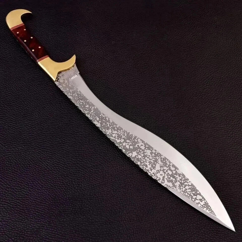 Custom Handmade Carbon Steel Ancient Greek Machete Knife Hunting Camping Knife