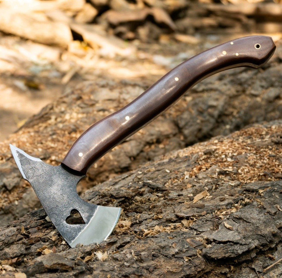 HANDMADE 13" CARBON STEEL REPLICA FULL TANG AXE TOMAHAWK AXE HATCHET RnD SAYOC