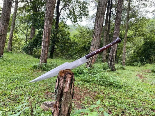Custom Handmade Carbon Steel Blade Bowie Machete Kukri Hunting Knife Camping
