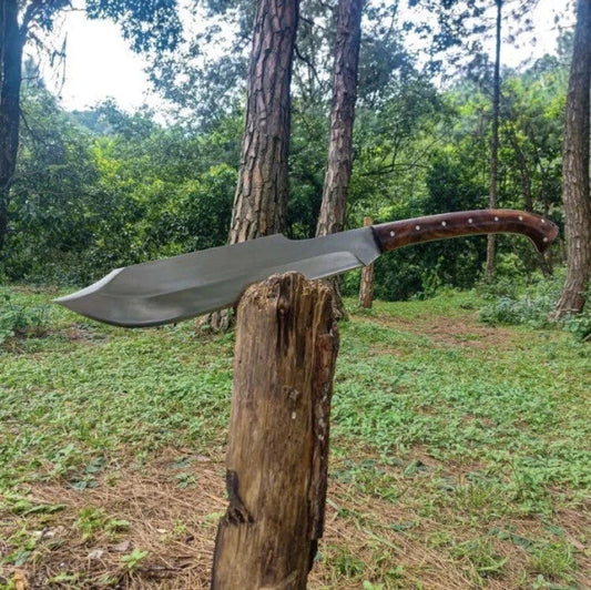 Custom Handmade Carbon Steel Blade Jungle Machete Knife - Hunting Knife Camping