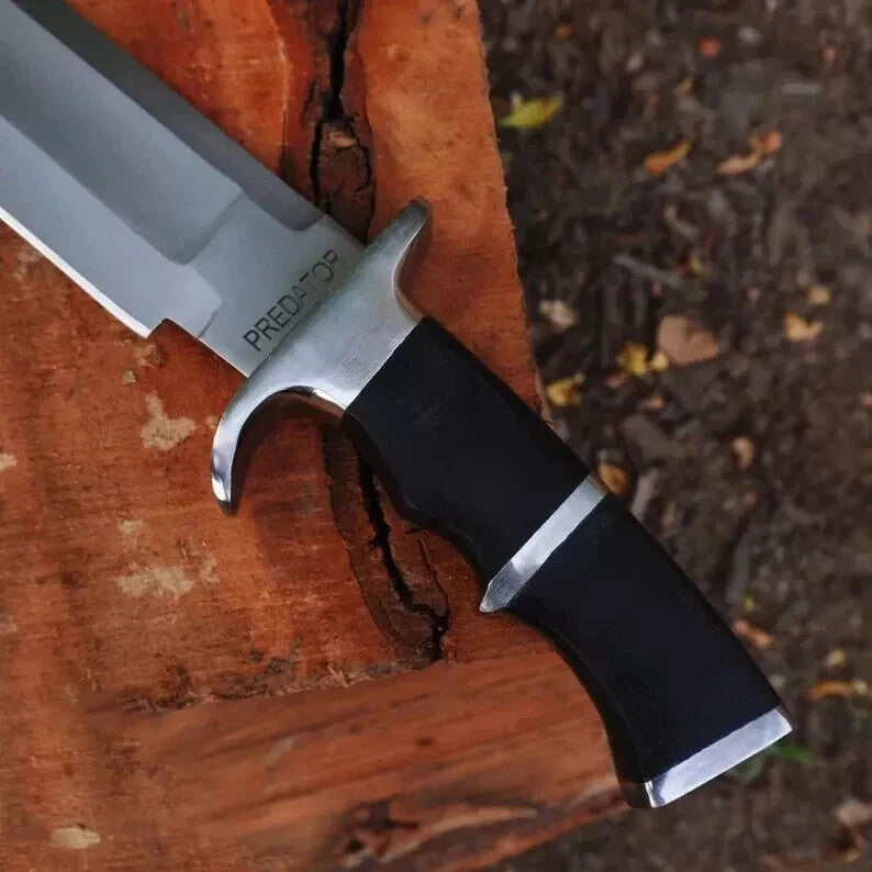 23" HANDMADE D2 STEEL HIGH POLISH HUNTING PREDATOR BOWIE MACHETE KNIFE  KUKRI