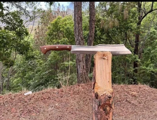 Custom Handmade Carbon Steel Survival Bowie Machete Sword| Hunting Knife Camping