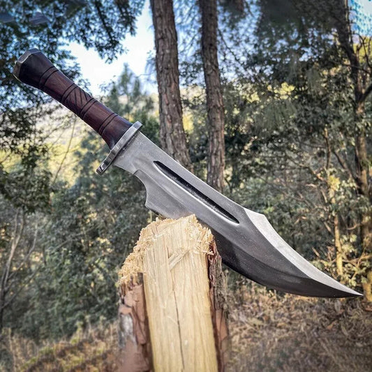 20" WKC Handmade Carbon Steel Blade Heavy Machete Bowie Hunting Knife Camping